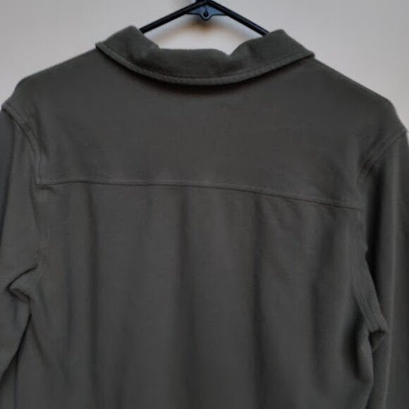 EVERLANE Mens Green Organic Cotton Long Sleeve Pique Button Down Casual Shirt S - Picture 11 of 14